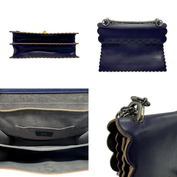 FENDI Blue Leather Shoulder Bag - Picture 3 of 5